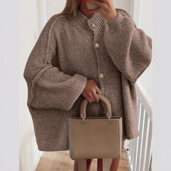 Crew Neck Casual Loose Thick Sweater Cardigan
