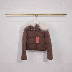 Down Coat Jacket Women's Fur Collar