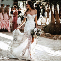 Breast Wipe Sexy Lace Slim Fishtail Wedding Dress