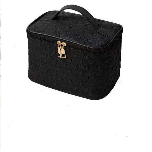 Black Large Capacity Portable Travel Cosmetic Bag