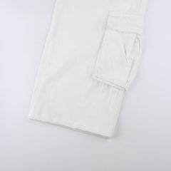 Leg-high Waist Straight Tubular Casual Frock Trousers