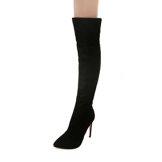 Stiletto Heel Pointed  Over The Knee Boots