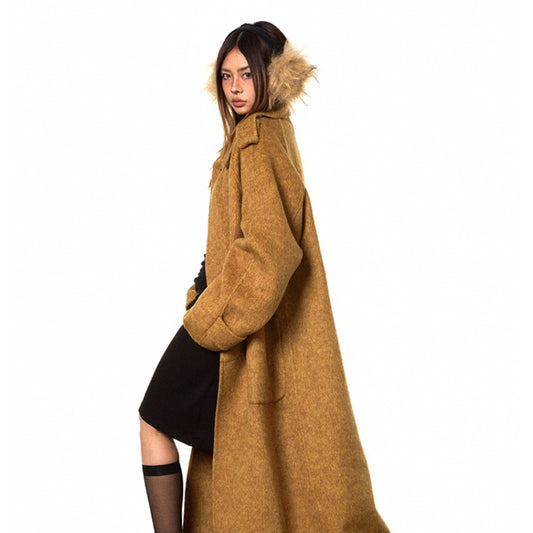 High-support Wool Handmade Double-faced Woolen Goods Long Autumn And Winter High-grade Overcoat Coat