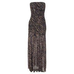 Sexy Hot Girl Tube Top Backless Mesh Dress
