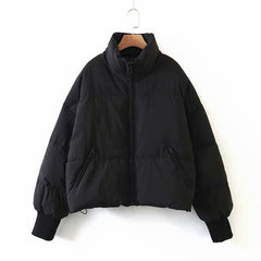 Women's Urban Leisure Versatile Stand Collar Puffer Jacket Coat
