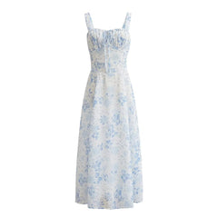 Lace-up Long Sling Midi Skirt Dress