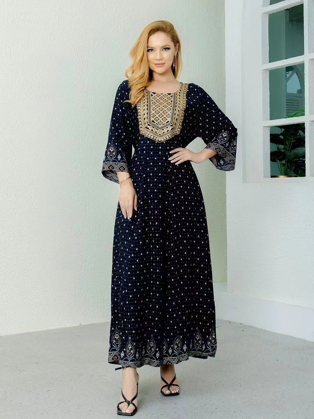 Fashion Personalized Ethnic Style Cotton Dress