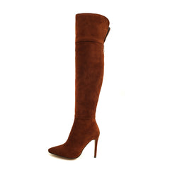 Stiletto Heel Pointed  Over The Knee Boots