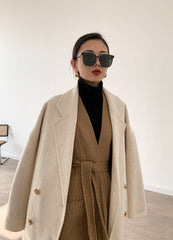 Atmospheric Long Double-sided Wool Coat