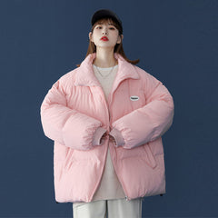 Loose Short Down Puffer Jacket Cotton Women's Coat