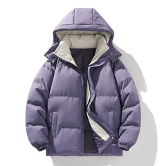 Coat Down Puffer Cotton Short Fake Two-piece Hooded Couple Wear Thickened