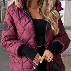 Women's Lightweight Warm Short Type Hooded Puffer Jacket
