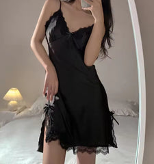 Satin Chiffon Slip Nightdress Temptation Home Wear Pure Desire