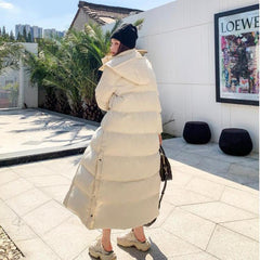 Women's Loose-fitting Padded Long Below-the-knee Cotton Coat