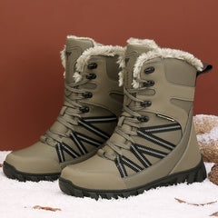 Men's High Top Fleece Warm Snow Boots
