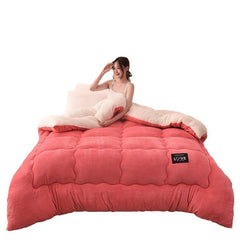 Thick Lambskin Winter Duvet Insert Double-sided Velvet Lambswool Warm Quilt