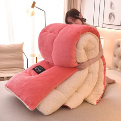 Thick Lambskin Winter Duvet Insert Double-sided Velvet Lambswool Warm Quilt