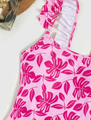 European And American Printed One-piece Bikini Swimsuit