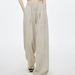 High Waist Drawstring Texture Feeling Lazy American Casual Mopping Pants