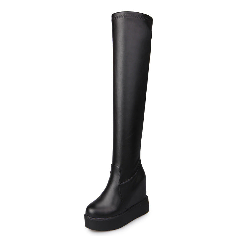 Long Tube Over The Knee Boots Women's Shoes With Thick-soled Inner Height – view 5