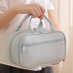 Portable Cosmetic Bag With Handle Large Capacity Waterproof Make-up Toiletries Handbag