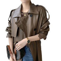 Retro Women's Mid-length Waist Slimming Coat