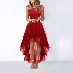 Women's Fashion Temperament Splicing Large Hem Chiffon Dress
