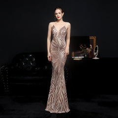 New Sequined Mermaid Evening Dress