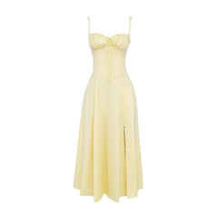 Lace-up Long Sling Midi Skirt Dress