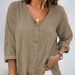 Women's Button Down T Shirts Short Sleeve V Neck Tops Casual Summer Ladies Tees