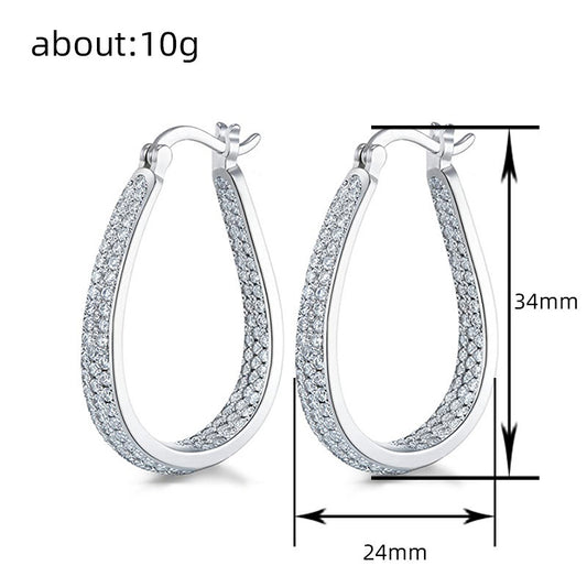 European And American Artificial Temperament Street Shooting Catwalk Earrings