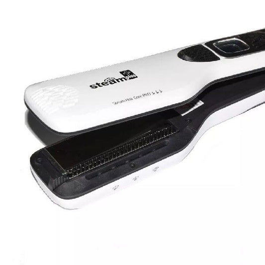 Steam Hair Brush Titanium Ceramic Flat Iron