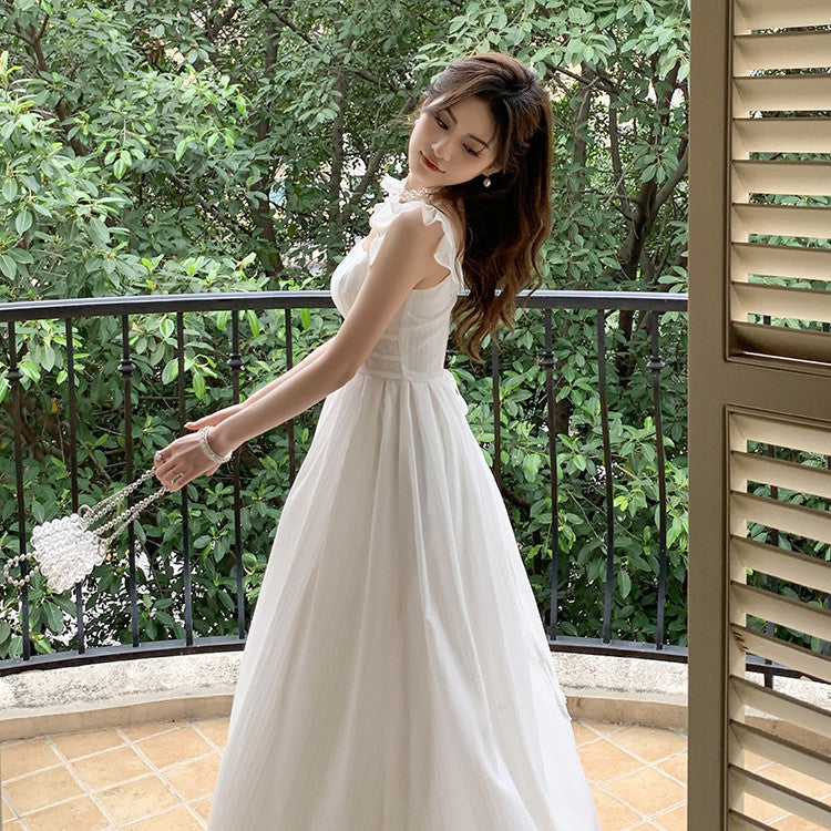 Women's Temperament Square Neck High Waist Slim Dress