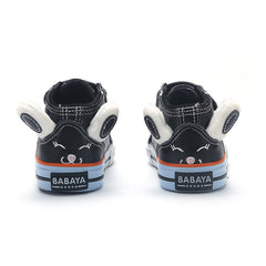 Fashion Plus Velvet High Top Leather Girls Shoes
