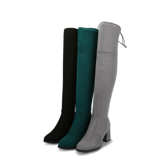 Winter Warm Thick-heeled Over-the-knee Women's Boots