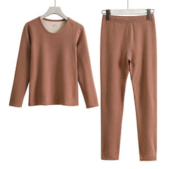 Women's Bound Velvet Thermal Underwear Suit