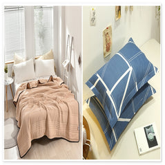 Pure Color Washed Air Conditioner Summer Cooling Thin Single Double Washable Quilt