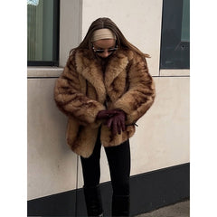 Street Fur Coat Short Women's Top Warm