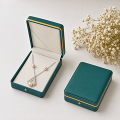 Real pearl silver drop necklace and earrings set