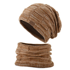 Two-piece Knitted Woolen Hat And Scarf For Lovers