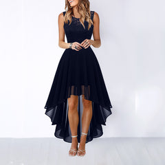 Women's Fashion Temperament Splicing Large Hem Chiffon Dress