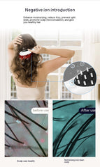 Electric Anion Hair Care Hair Brush Micro Current Red Blue Light Vibration Massage