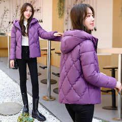 Cotton Coat Rhombus Thickened Cotton Coat Fleece-lined Cotton Coat Puffer Jacket