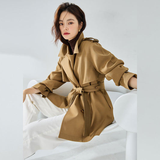 Elegant Short Trench Coat Women