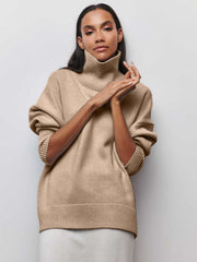 Winter Turtleneck Sweater Ins Solid Color Long Sleeve Pullover Top Women's Clothing
