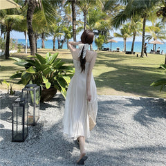 Vintage Temperament French Elegant Lace Sling Dress
