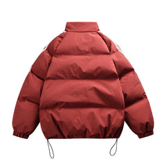 Thick Warm Striped Bread Coat Cotton Puffer Jacket