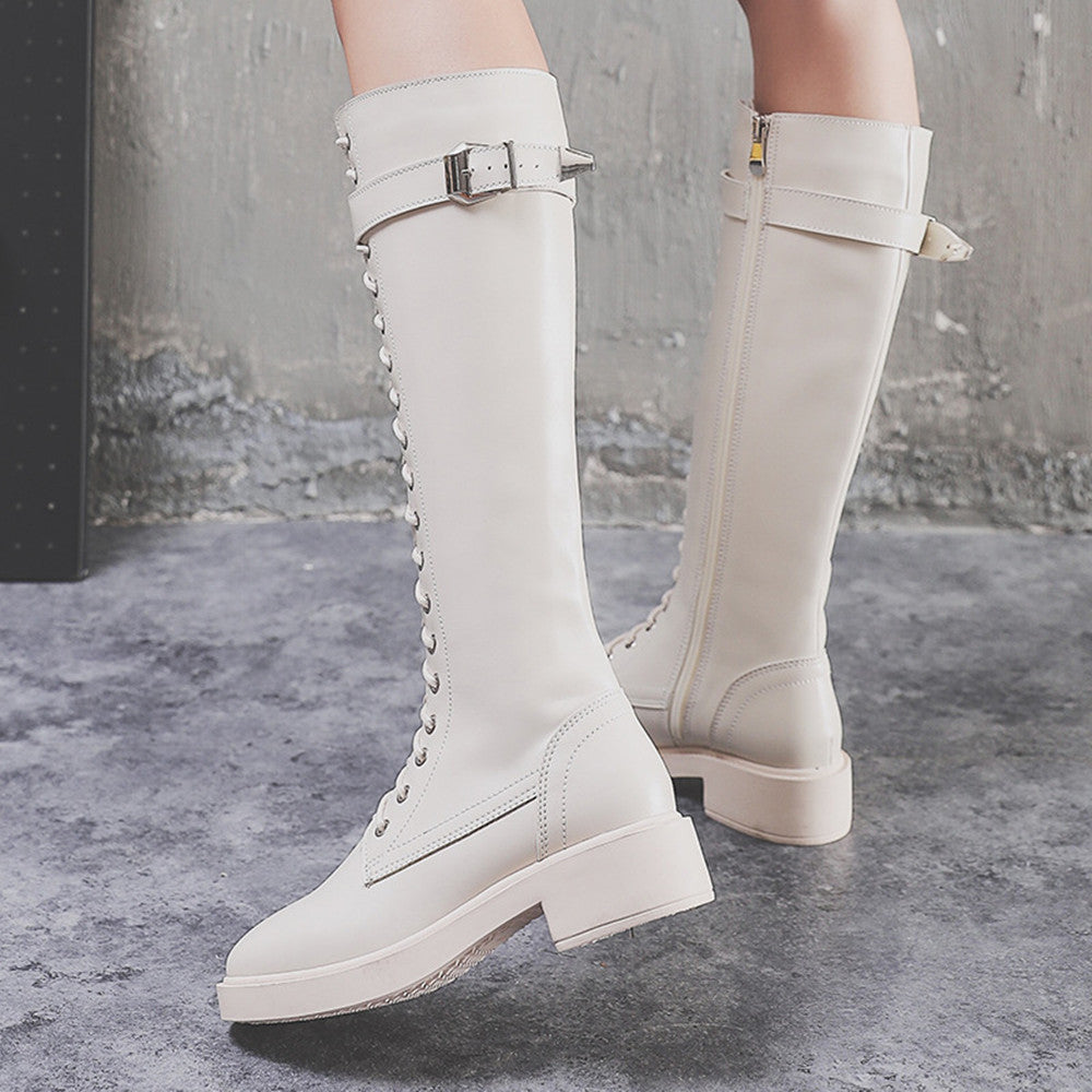 Women Long Boots High Boots Flat Boots Big Size – view 6