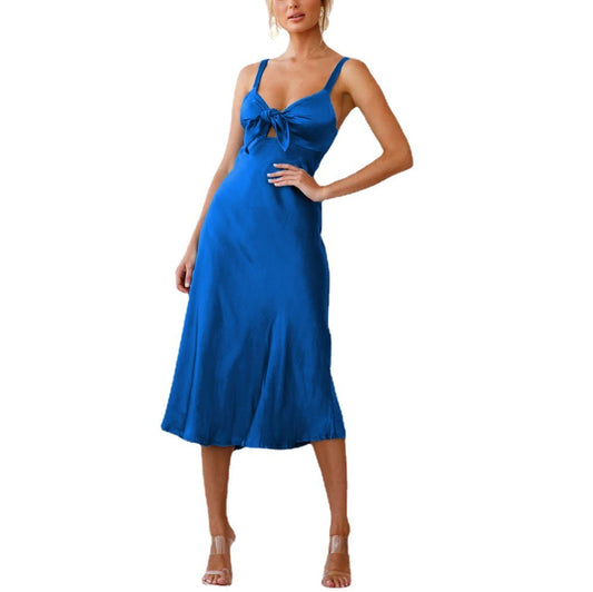 Summer Women's Clothing Dress Fashion Suspenders High Elastic Silk