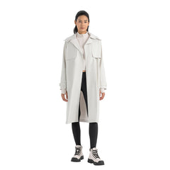 Lapel Long Women's Trench Coat